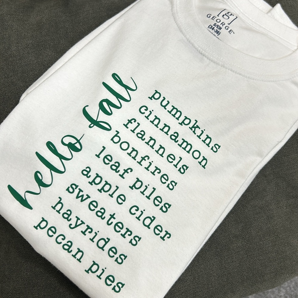 Custom Made White Tee for Fall - Picture 4 of 4